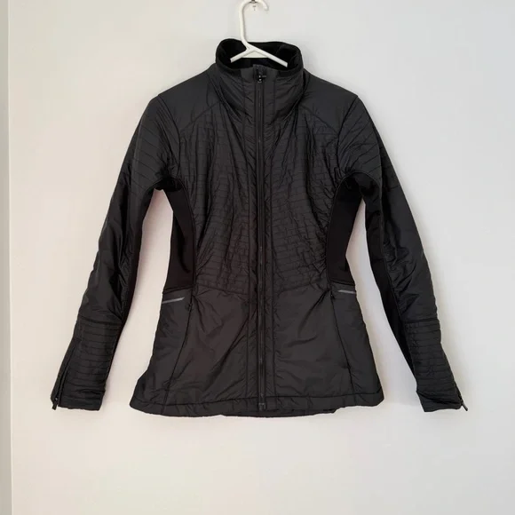 Athleta Black Sprinter Jacket Puffer Size Small - Picture 3 of 13